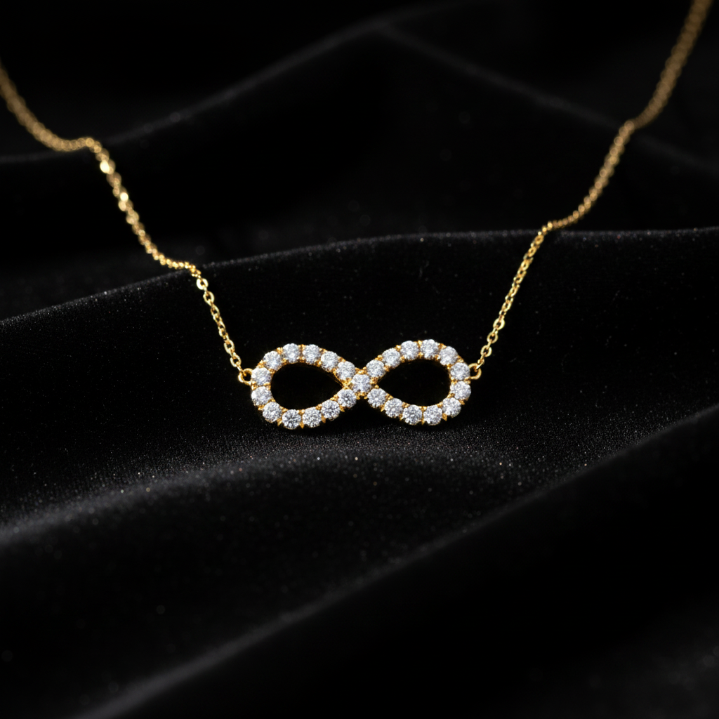 1.50ct Lab-Grown Diamond Infinity Pendant in 18ct Yellow Gold — Editorial