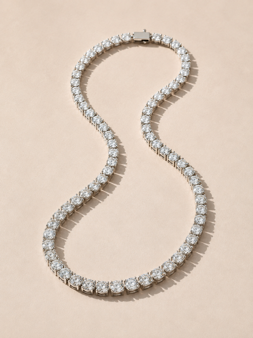 The Covent Garden Graduated Diamond Tennis Necklace — product view 1