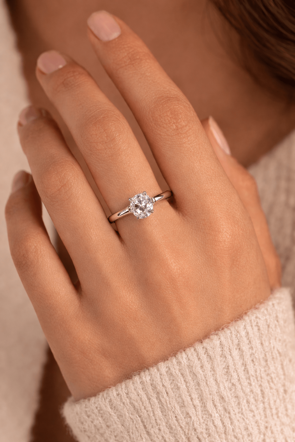 Round Brilliant Solitaire Engagement Ring - HD Studio