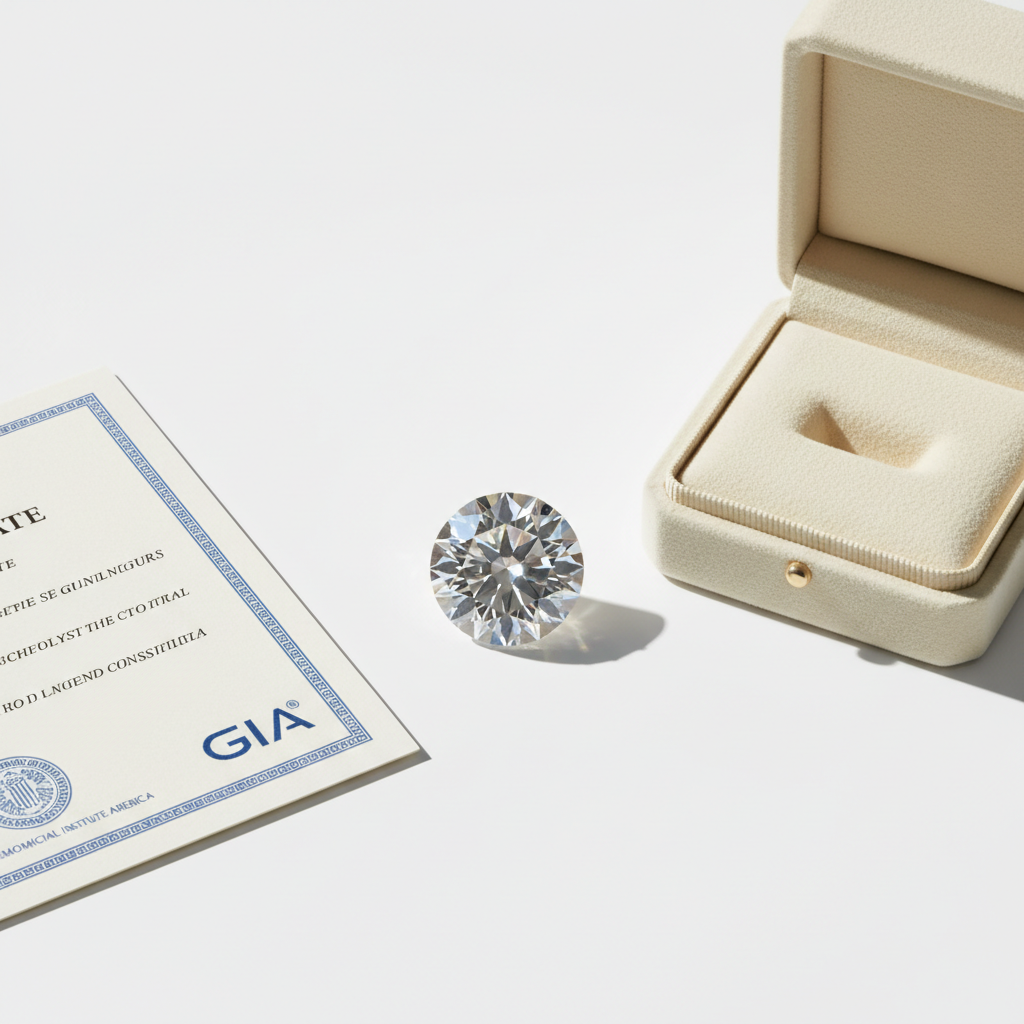 Apex Round Brilliant Diamond – Box & GIA Certificate