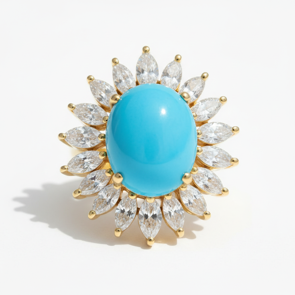 Brixton Turquoise Statement Ring – Hero
