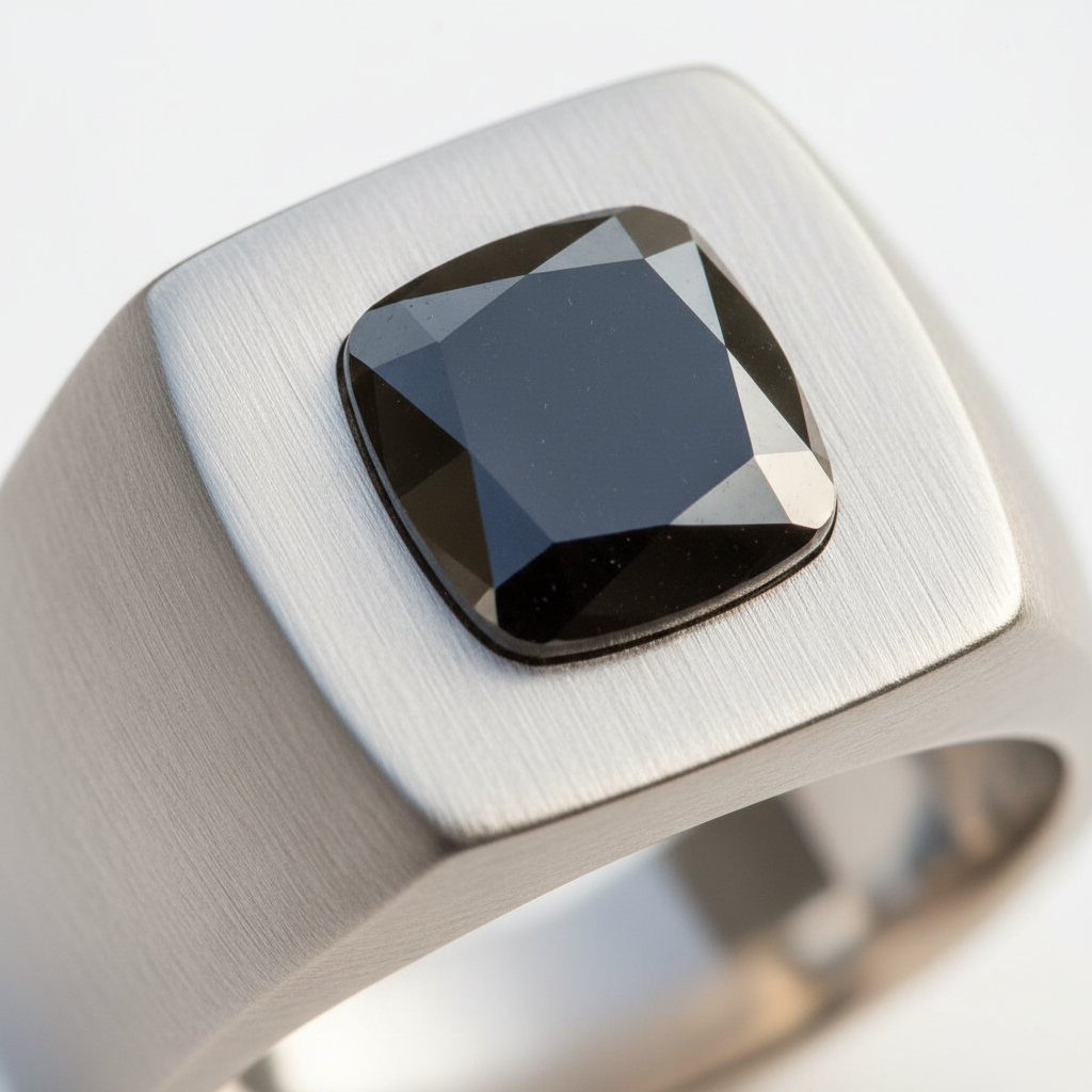 Camden Black Diamond Signet Ring – Extreme Macro