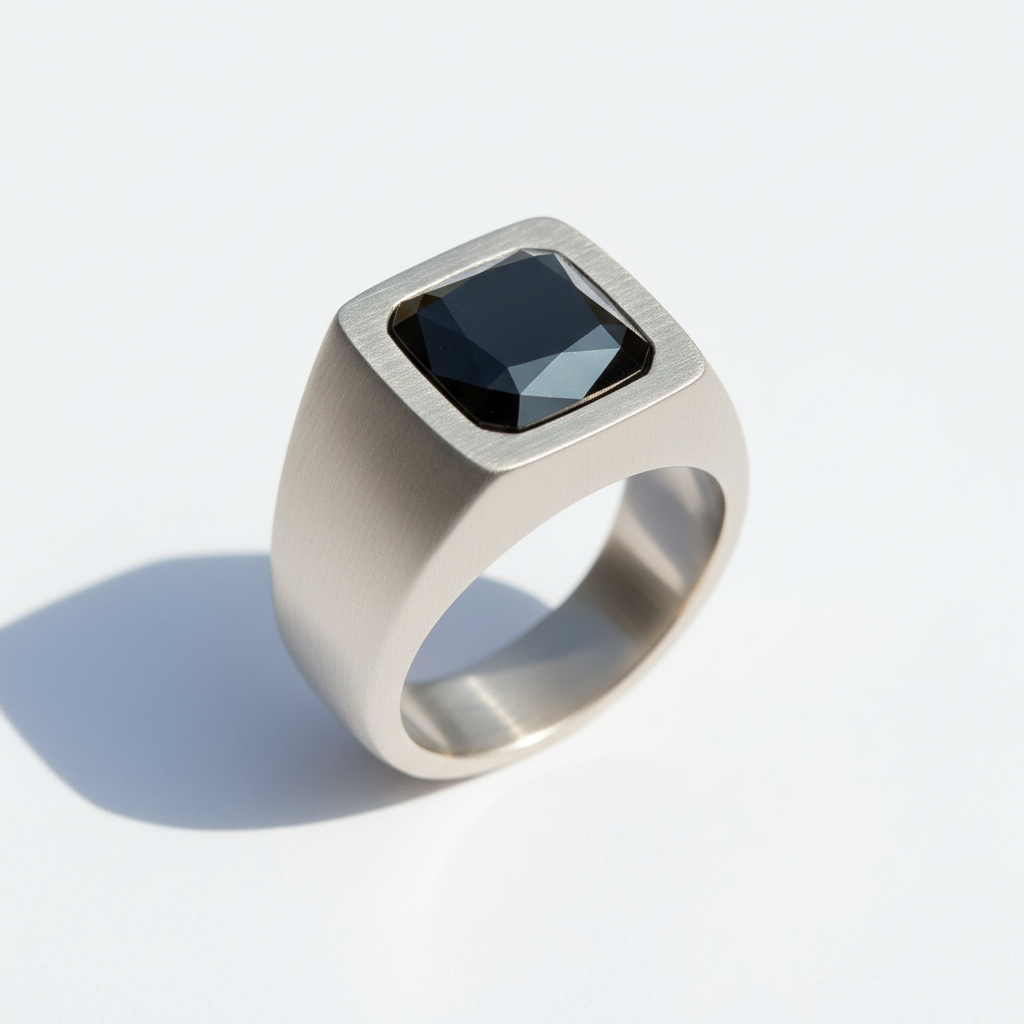 Camden Black Diamond Signet Ring – Hero