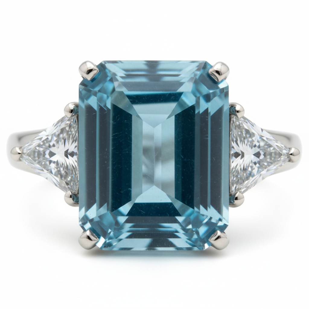 Greenwich Aquamarine Cocktail Ring – Extreme Macro