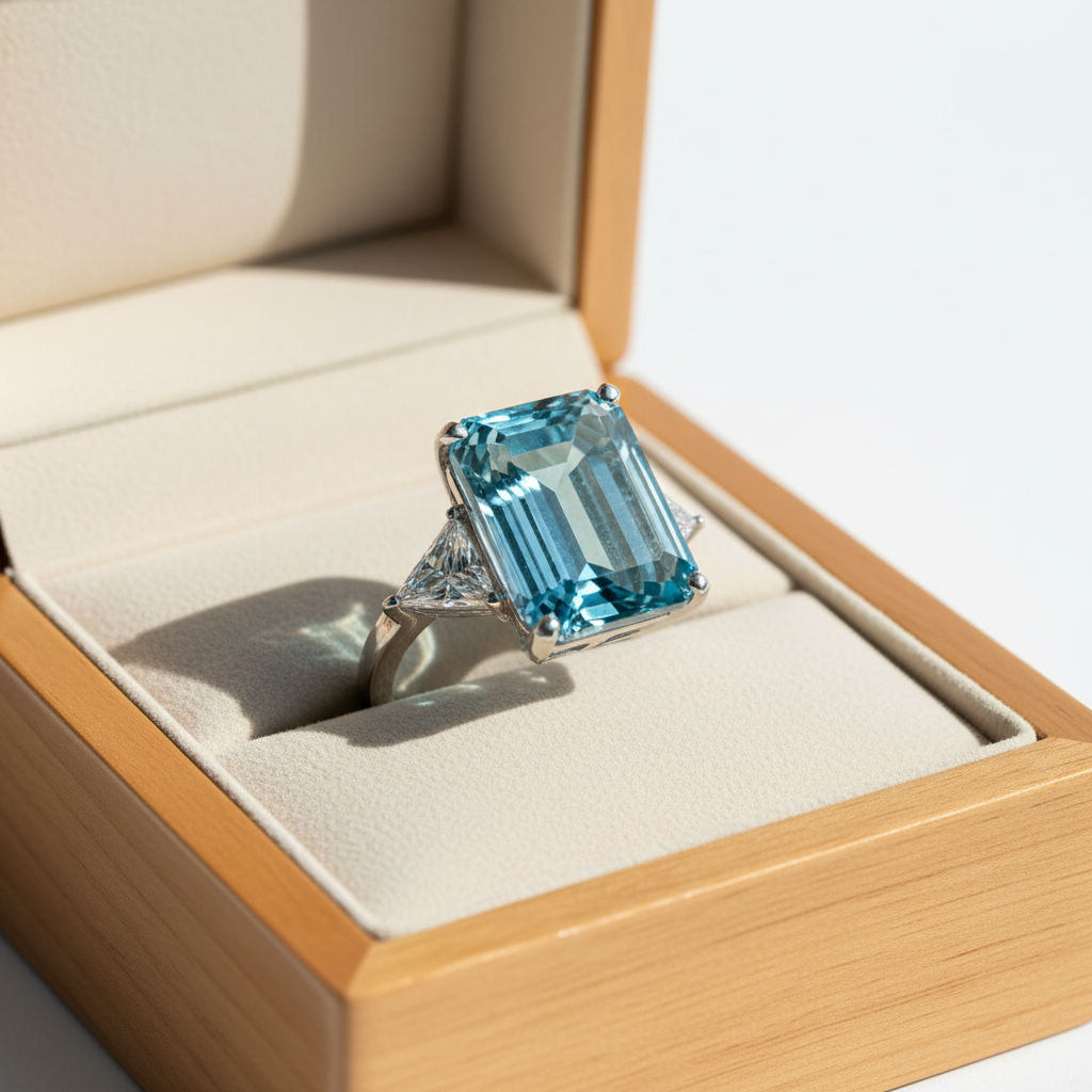 Greenwich Aquamarine Cocktail Ring – Jewellery Box