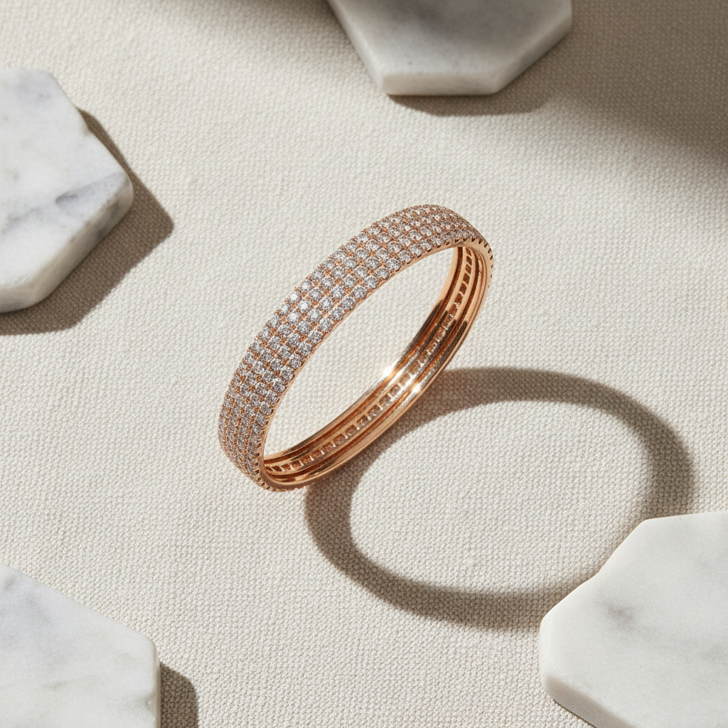 Highgate Micro-Pavé Bangle – Editorial Flat Lay
