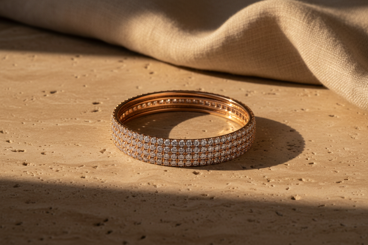 Highgate Micro-Pavé Bangle – Lifestyle Scene