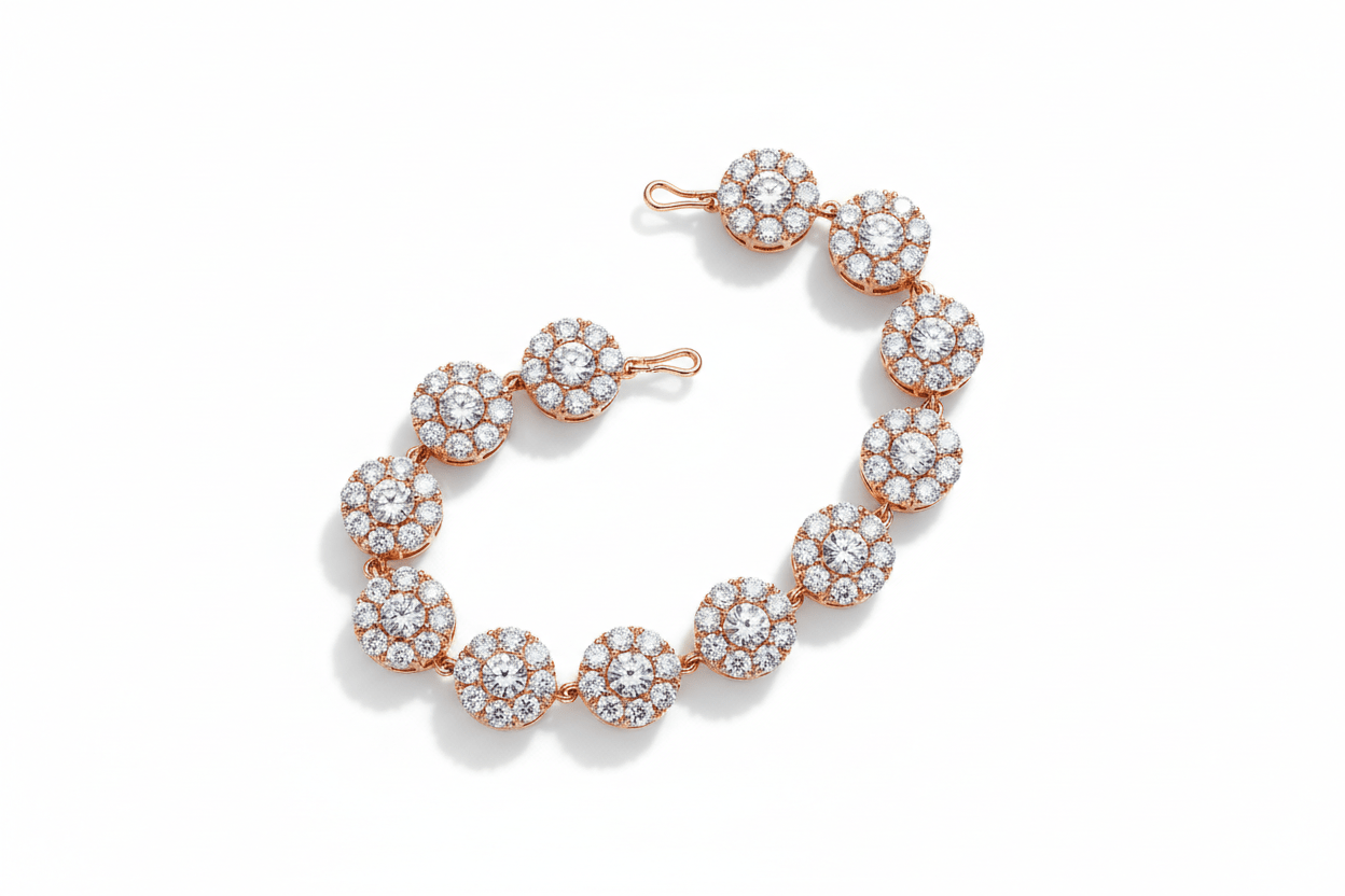 Rosé Cluster Bracelet - HD Studio