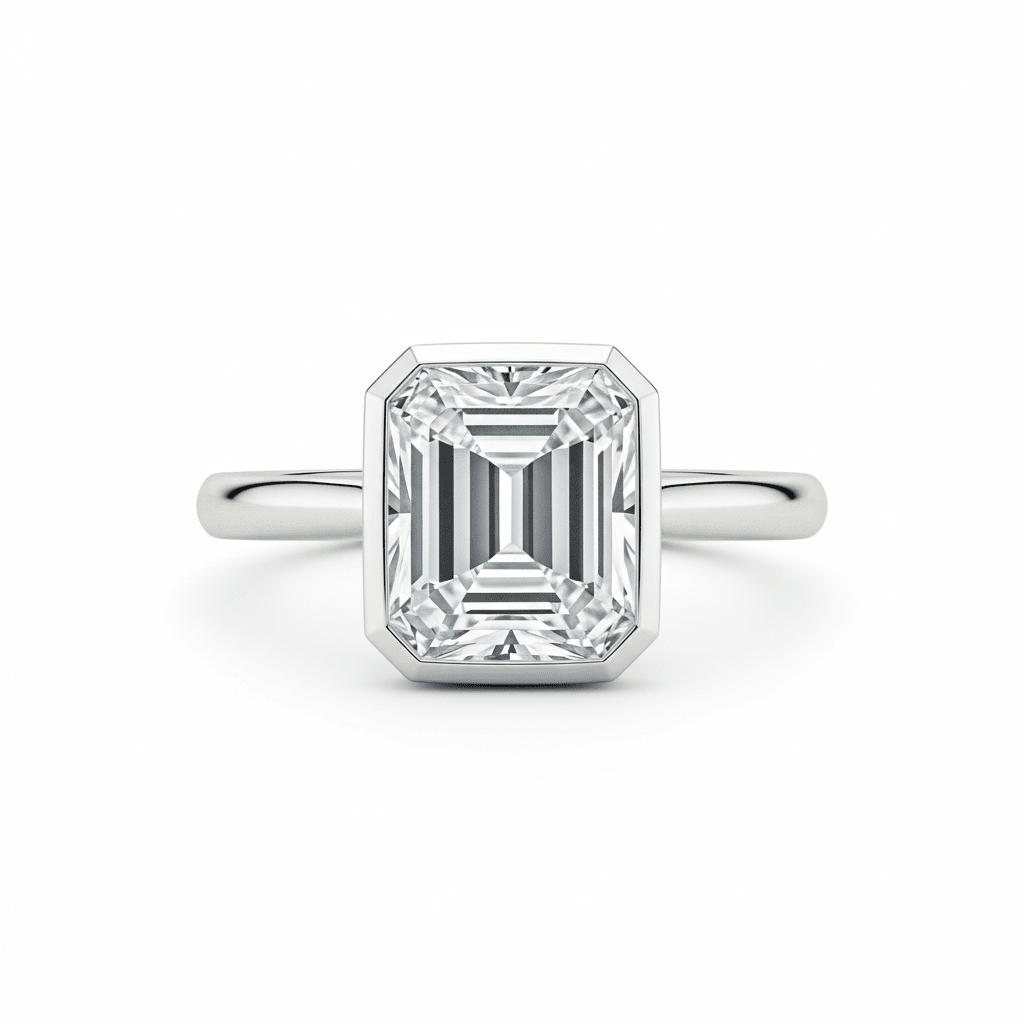 Éclat Emerald — Lab-Grown Diamond Ring in 18ct White Gold - HD Studio