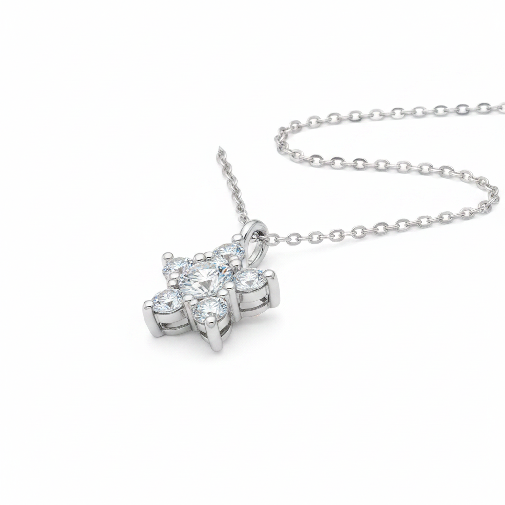0.50ct Lab-Grown Diamond Star Pendant in Platinum — Side Profile