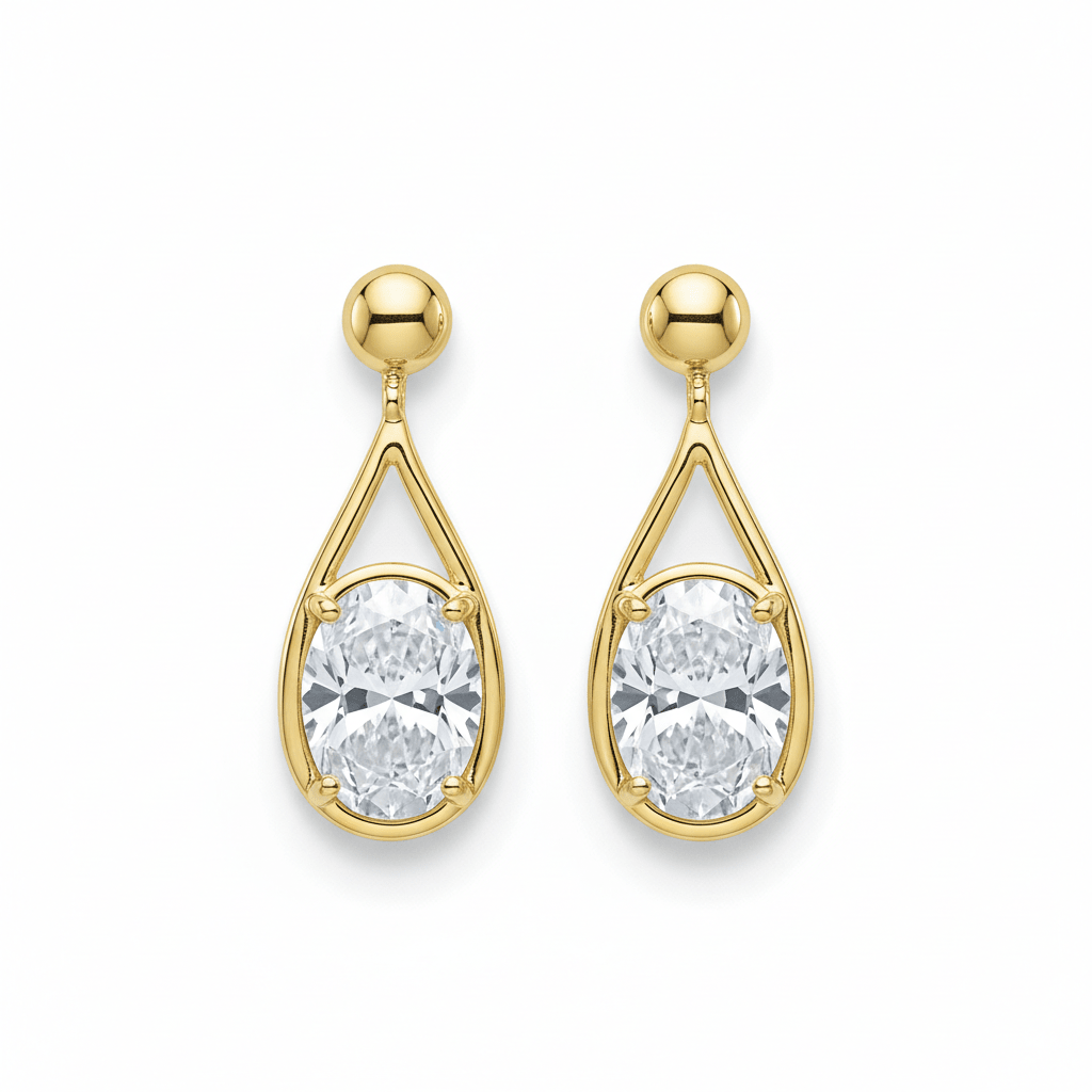 Soleil Drops — Lab-Grown Diamond Earrings in 18ct Yellow Gold - HD Studio