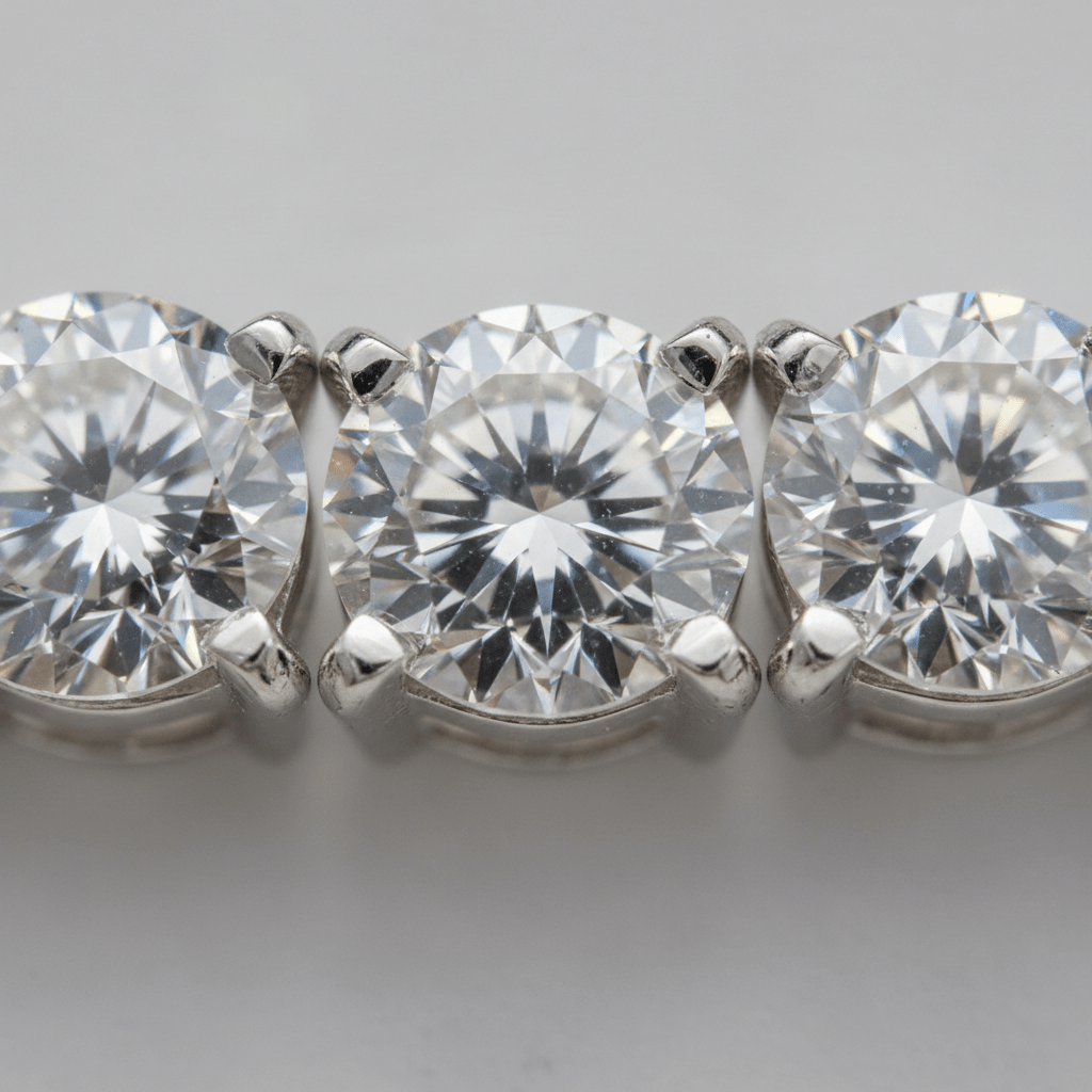 Éclat Tennis — Lab-Grown Diamond Necklace in 18ct White Gold - HD Studio