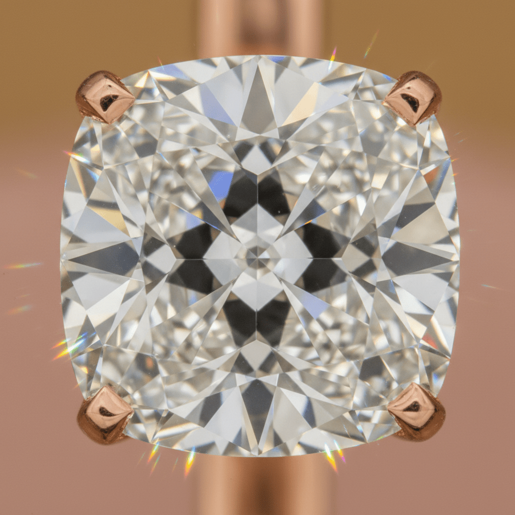Rosé Cushion — Lab-Grown Diamond Ring in 18ct Rose Gold - HD Studio