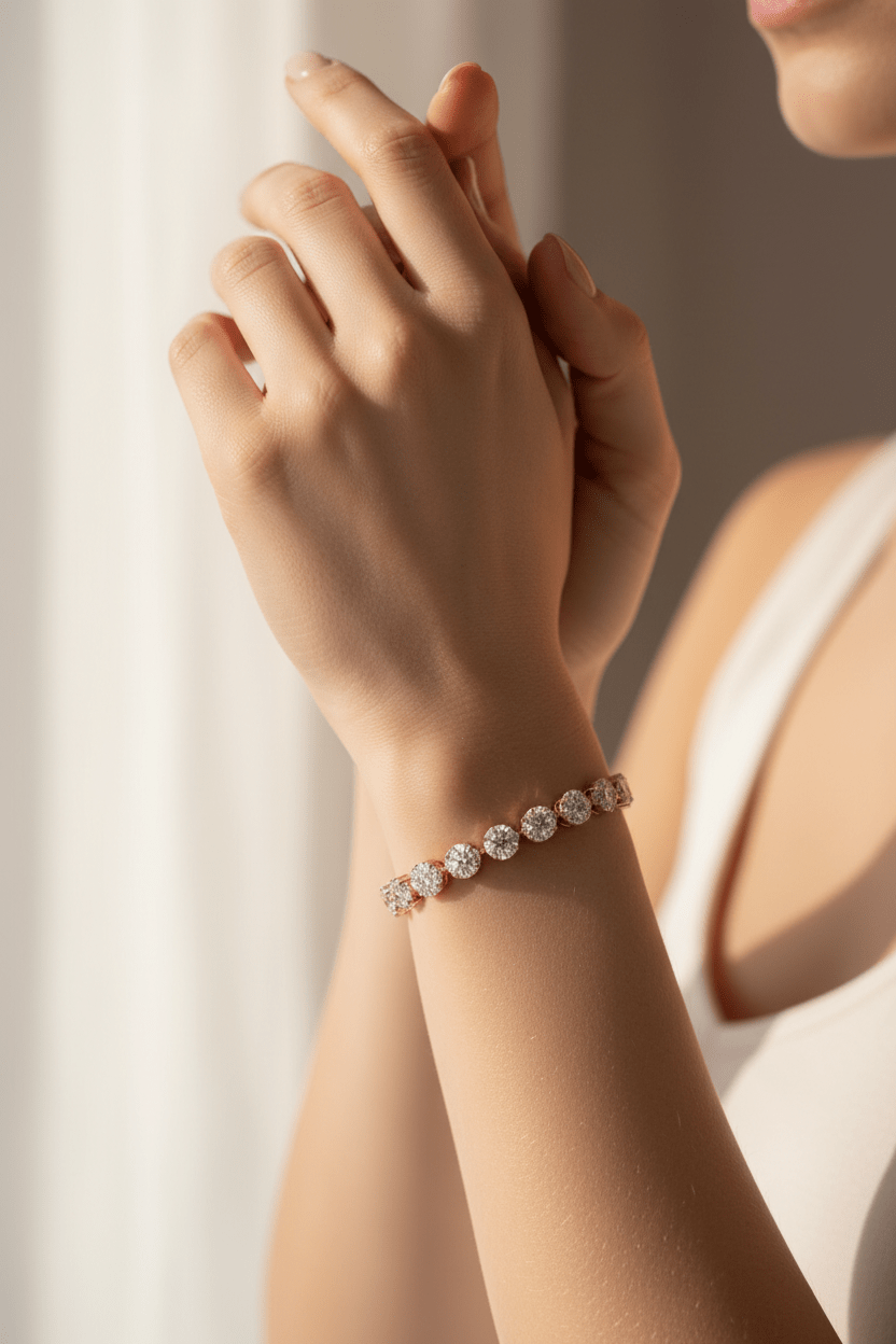 Rosé Cluster Bracelet - HD Studio