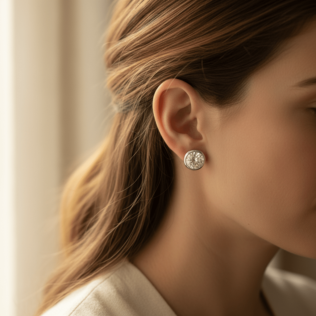Lumière Studs — Diamond Earrings in 18ct White Gold - HD Studio