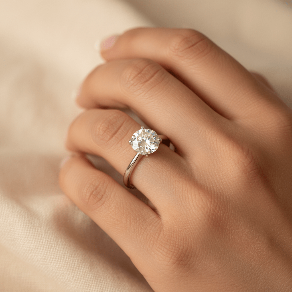 Lumina Solitaire — Lab-Grown Diamond Ring in Platinum - HD Studio