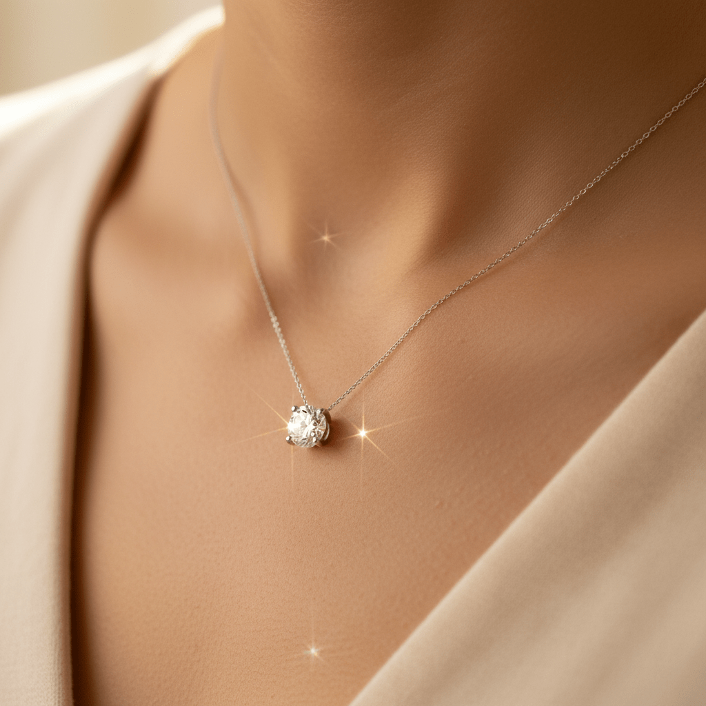 Lumina Pendant — Lab-Grown Diamond Necklace in Platinum - HD Studio