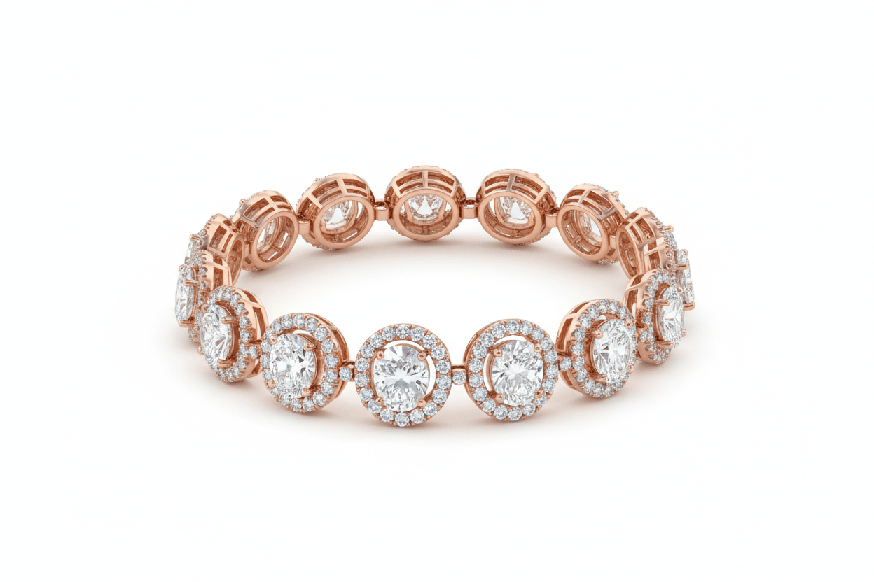 Rosé Cluster Bracelet - HD Studio