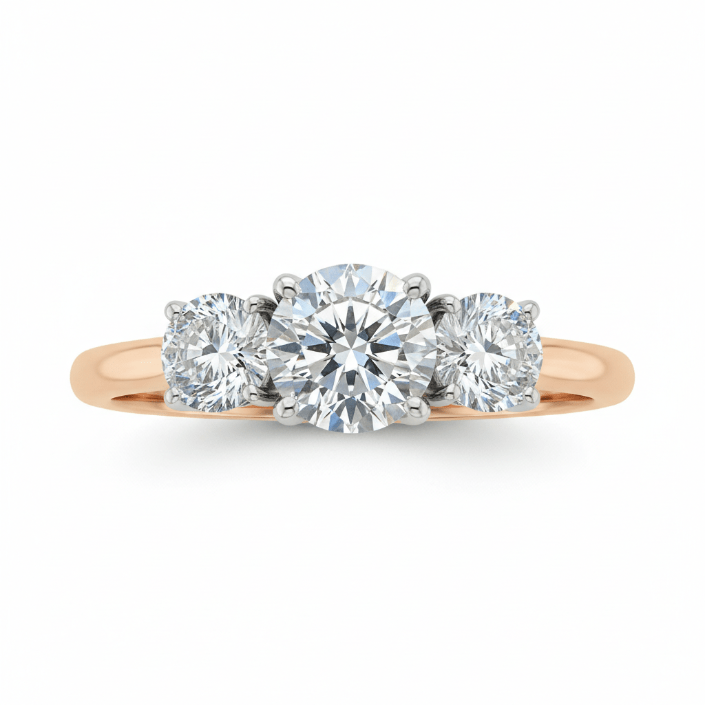 Noir Trilogy — Diamond Ring in 18ct Rose Gold - HD Studio