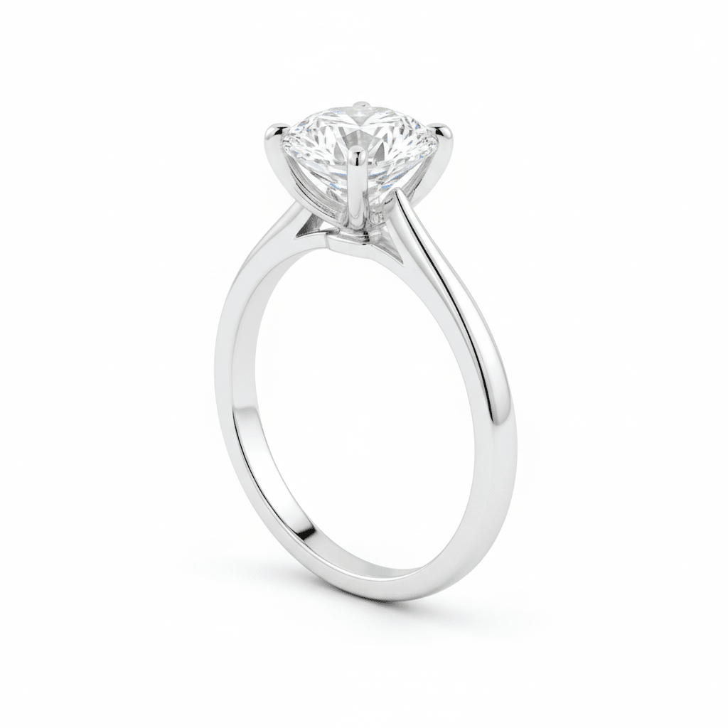 Lumière Solitaire — Diamond Ring in 18ct White Gold - HD Studio