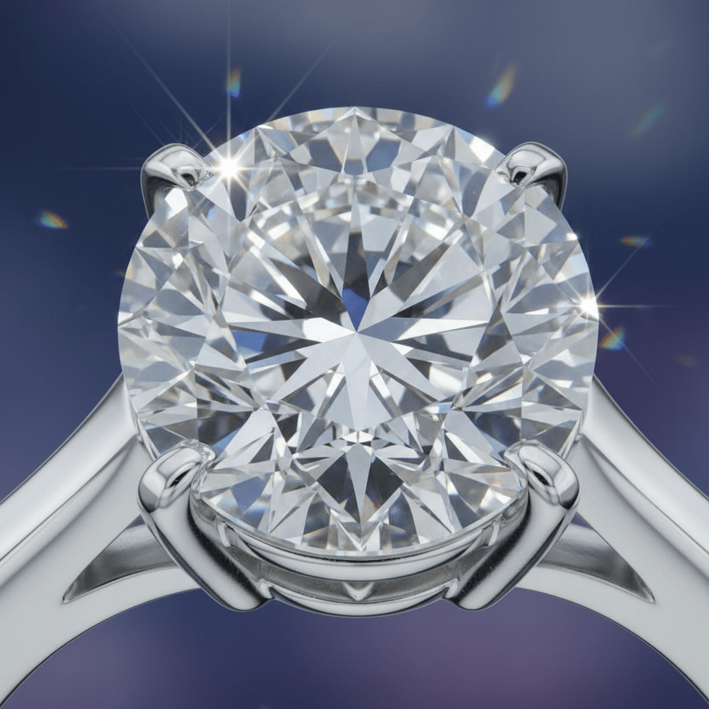 1 ct Round Brilliant Solitaire in Platinum | Diamond Engagement Ring - HD Studio