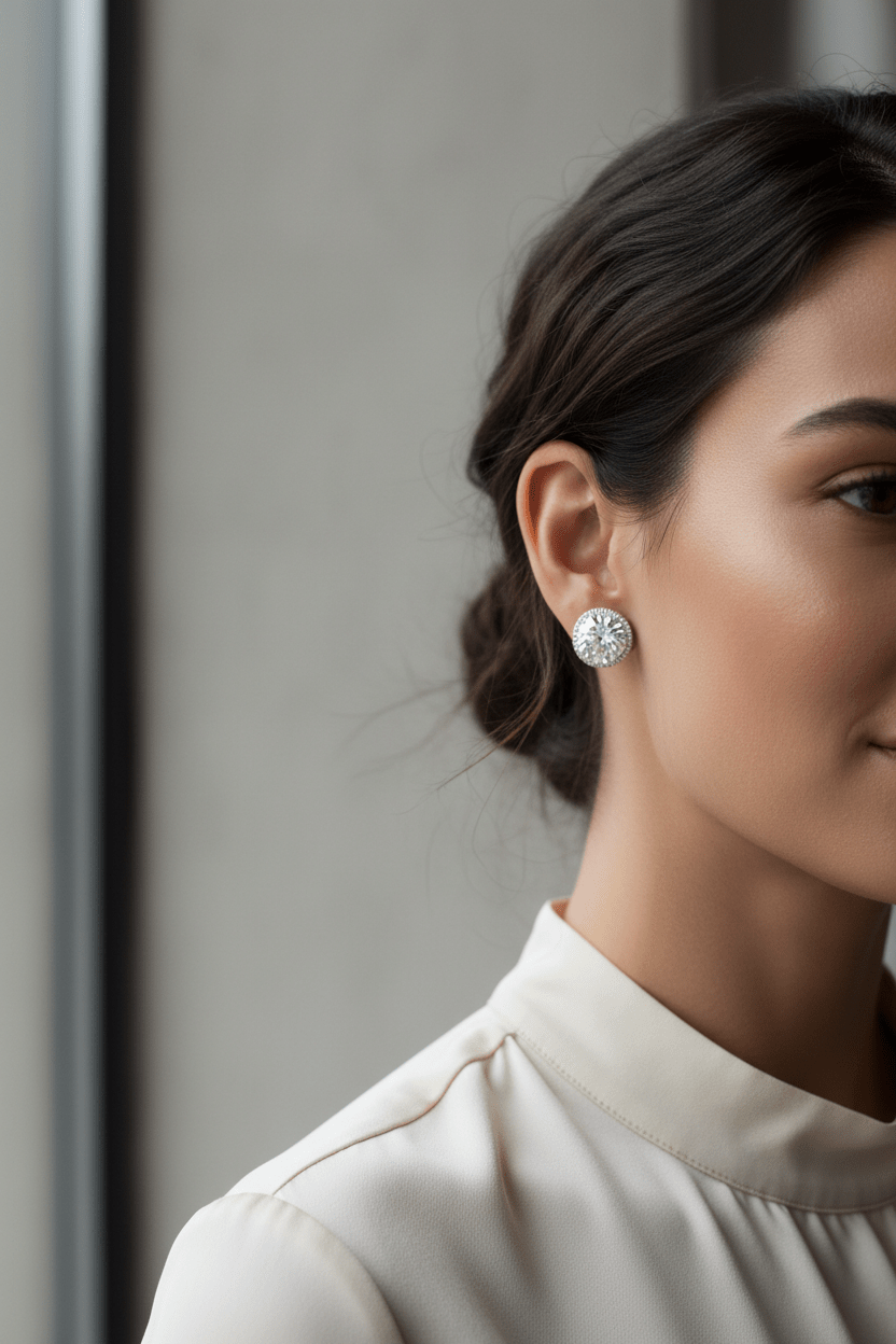Lumina Studs — Lab-Grown Diamond Earrings in 18ct White Gold - HD Studio