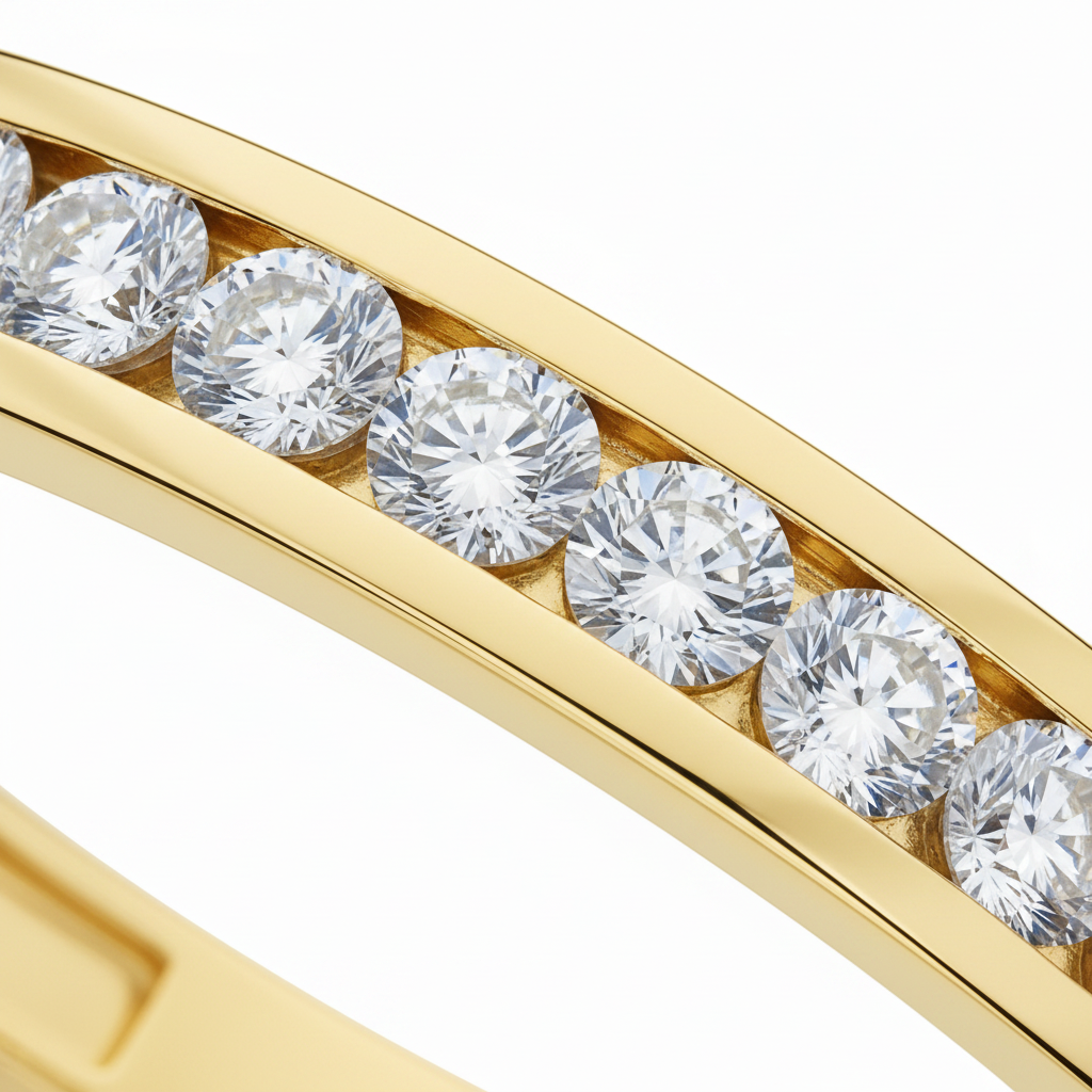 0.40ct Diamond Bangle in 18ct Yellow Gold — Macro