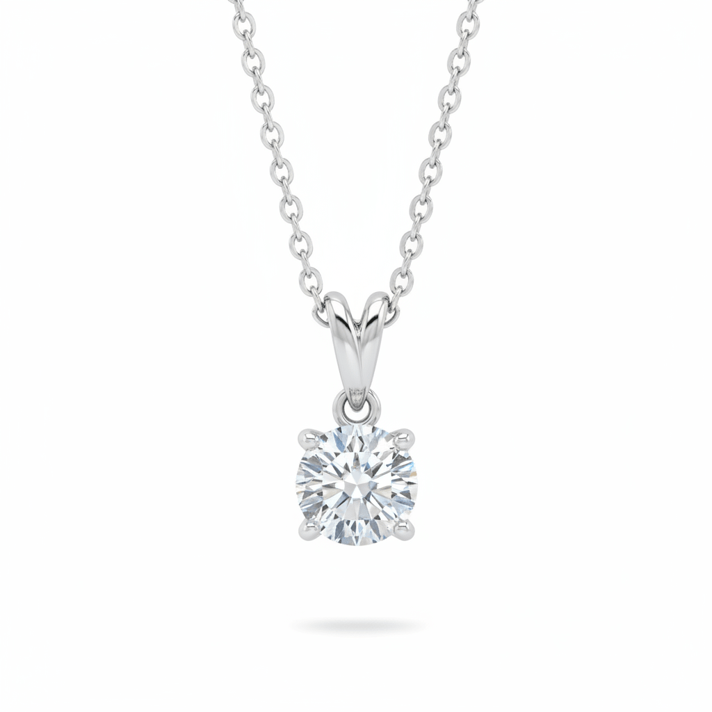 Lumière Pendant — Diamond Necklace in 18ct White Gold - HD Studio