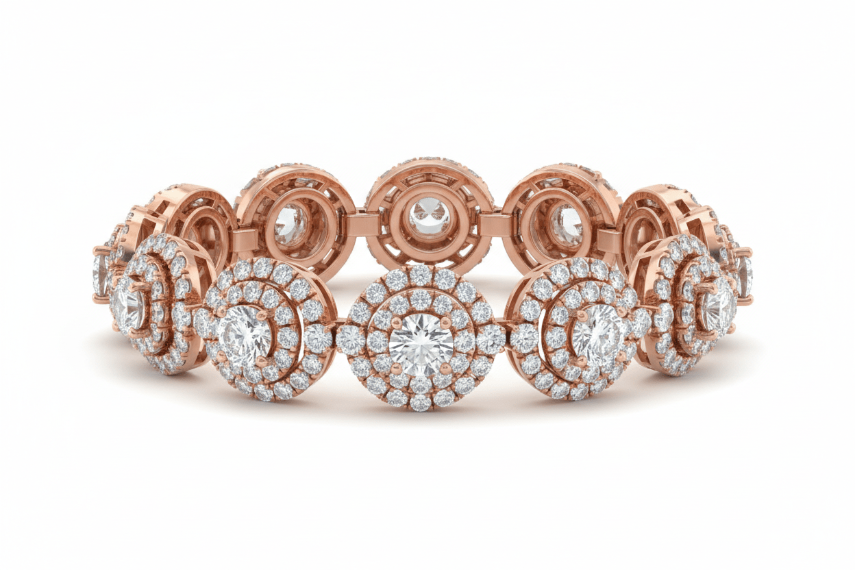 Rosé Cluster Bracelet - HD Studio