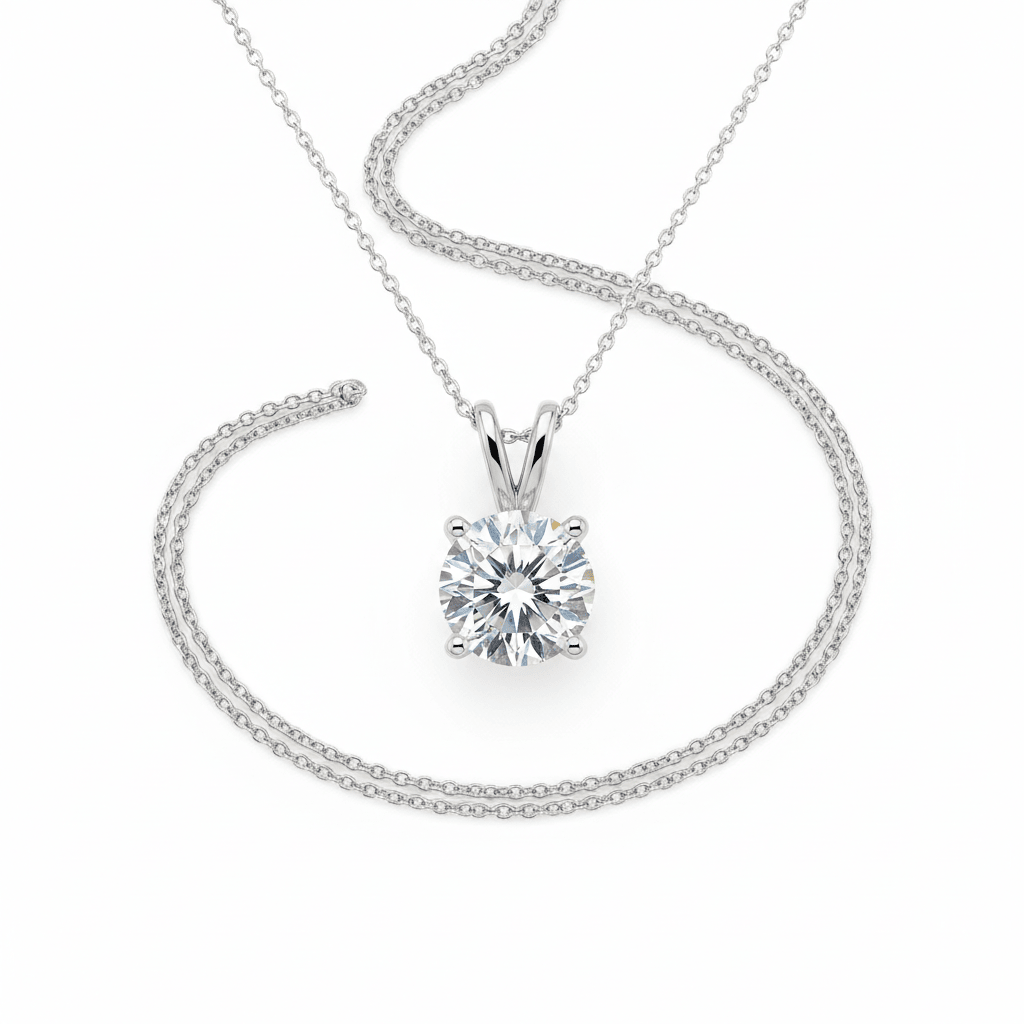 Lumina Pendant — Lab-Grown Diamond Necklace in Platinum - HD Studio
