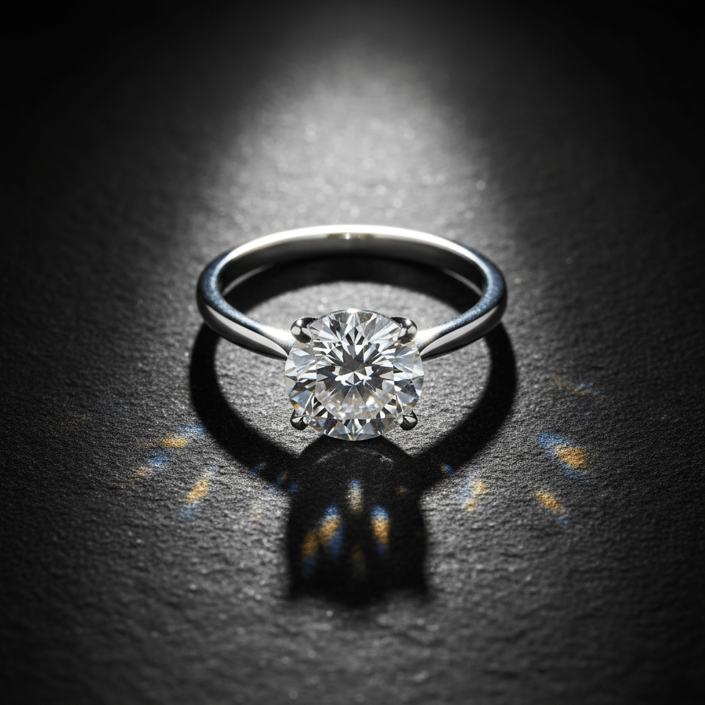 Lumière Solitaire — Diamond Ring in 18ct White Gold - HD Studio