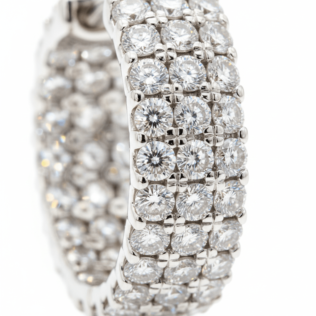 Éclat Hoops — Lab-Grown Diamond Earrings in 18ct White Gold - HD Studio