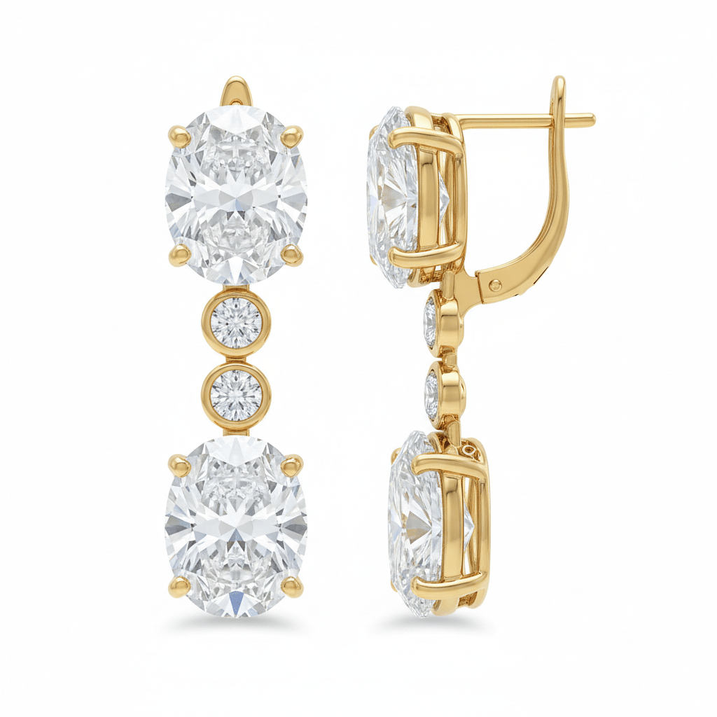 Soleil Drops — Lab-Grown Diamond Earrings in 18ct Yellow Gold - HD Studio