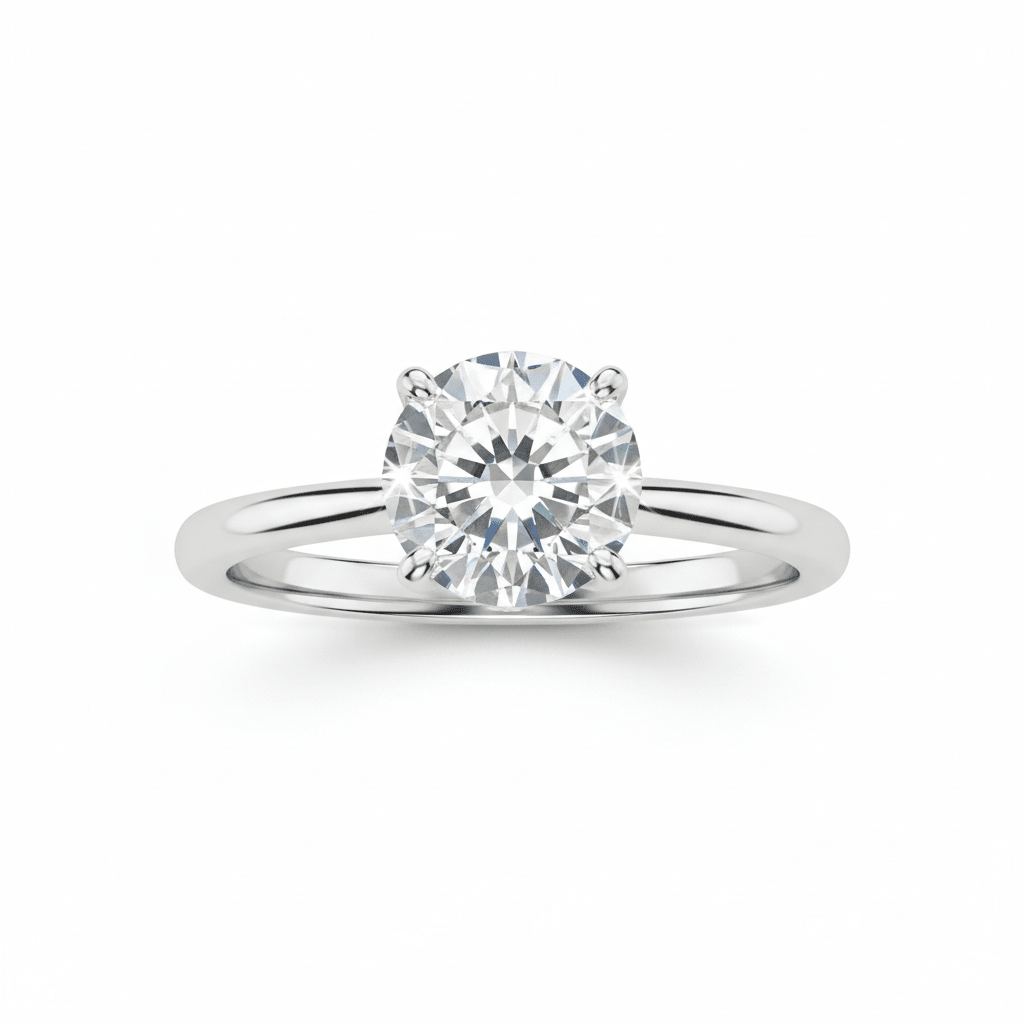 Lumière Solitaire — Diamond Ring in 18ct White Gold - HD Studio