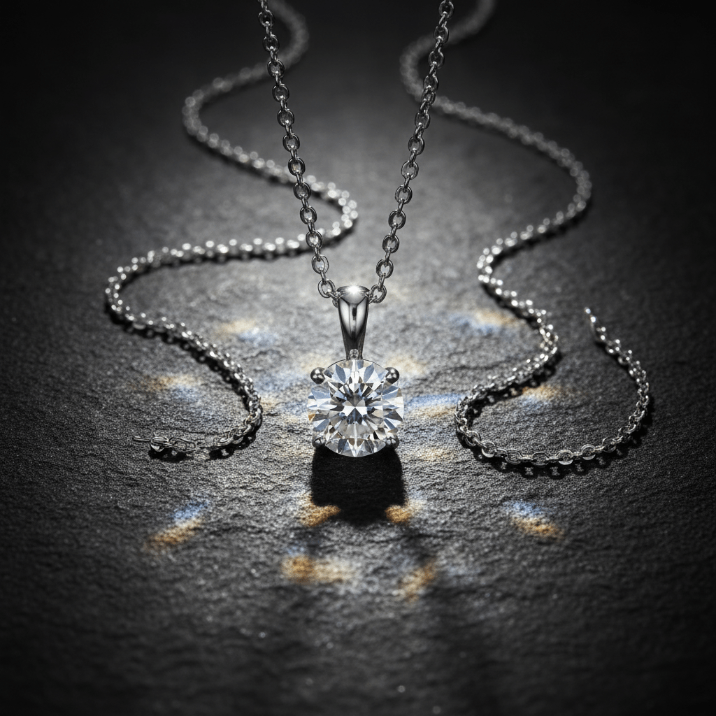 Lumina Pendant — Lab-Grown Diamond Necklace in Platinum - HD Studio