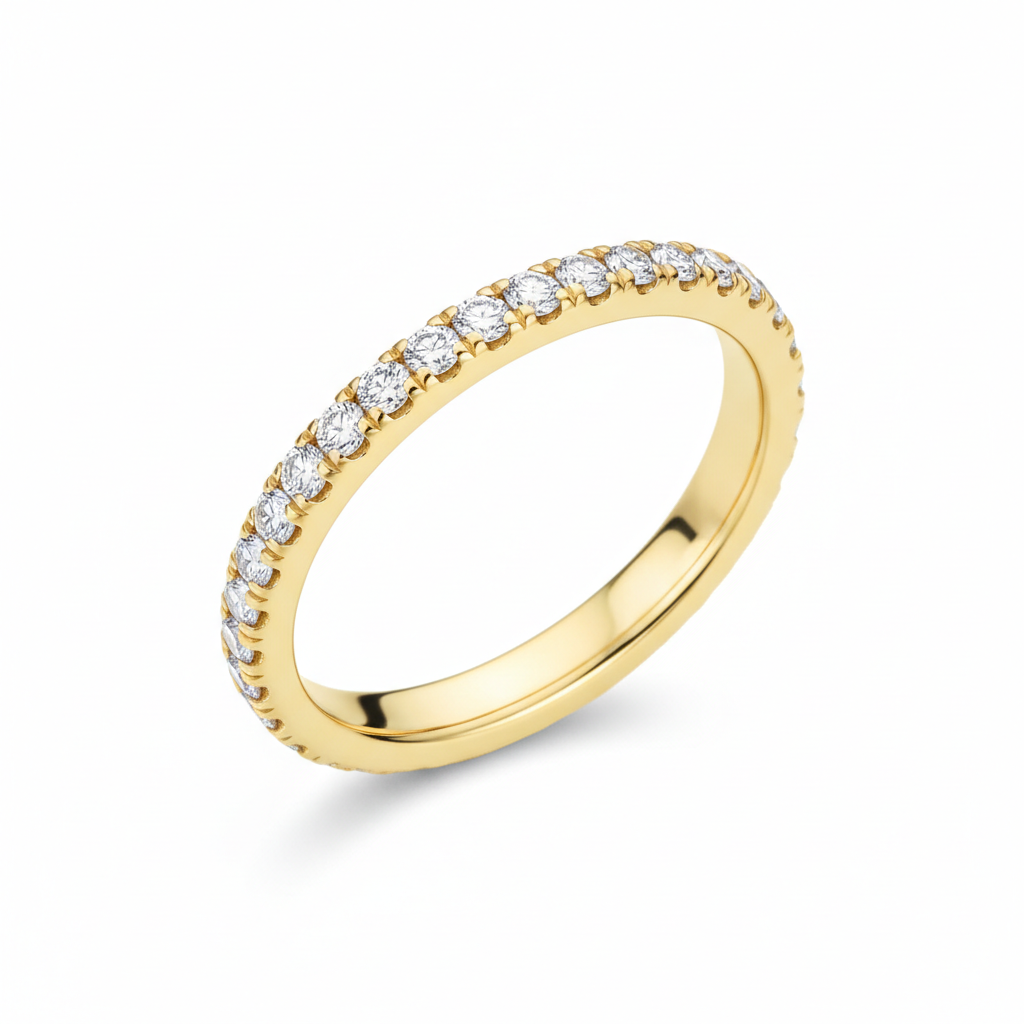 Shoreditch Slim Stackable Pavé Ring – Hero