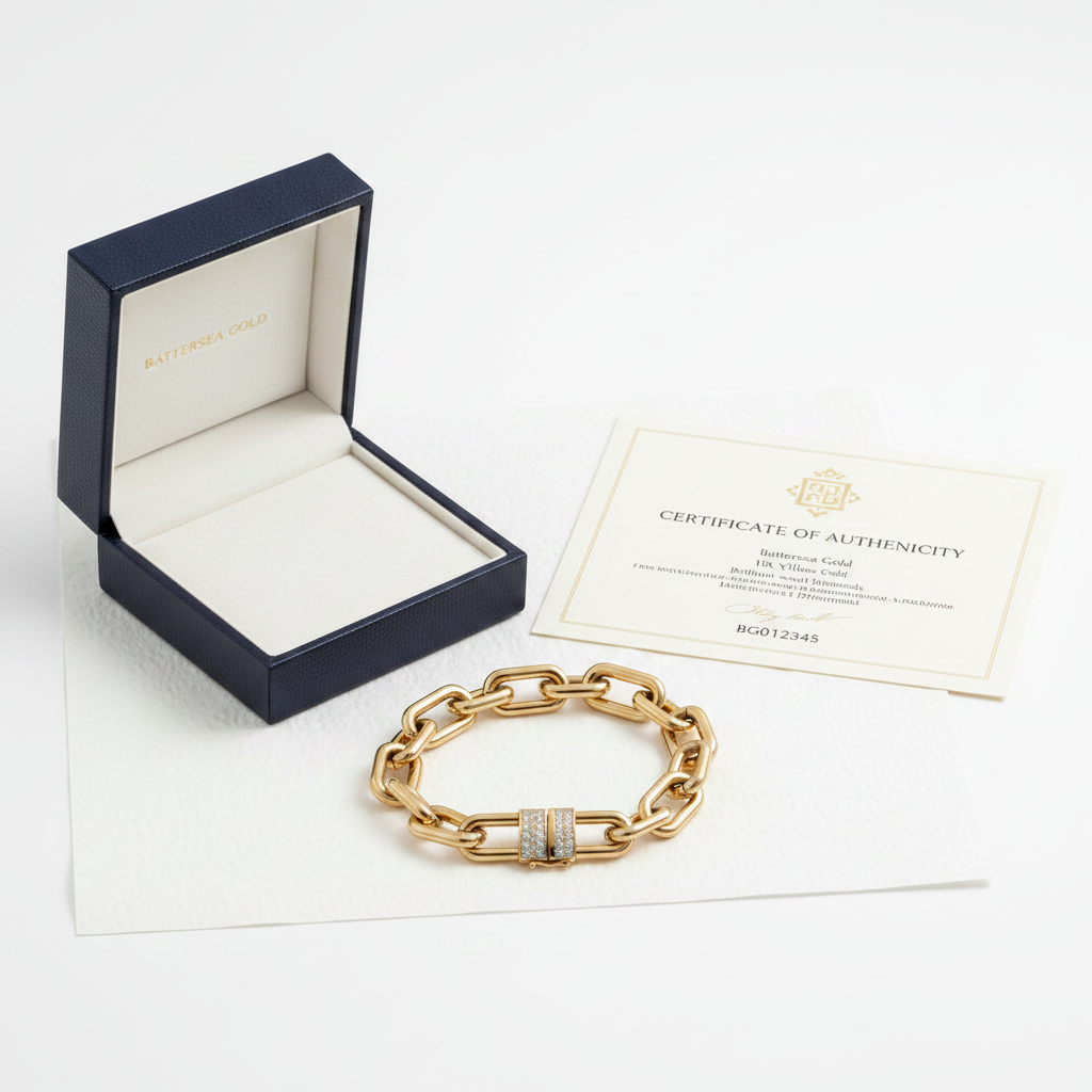 The Battersea Gold Heavy Chain Cuff — Packaging
