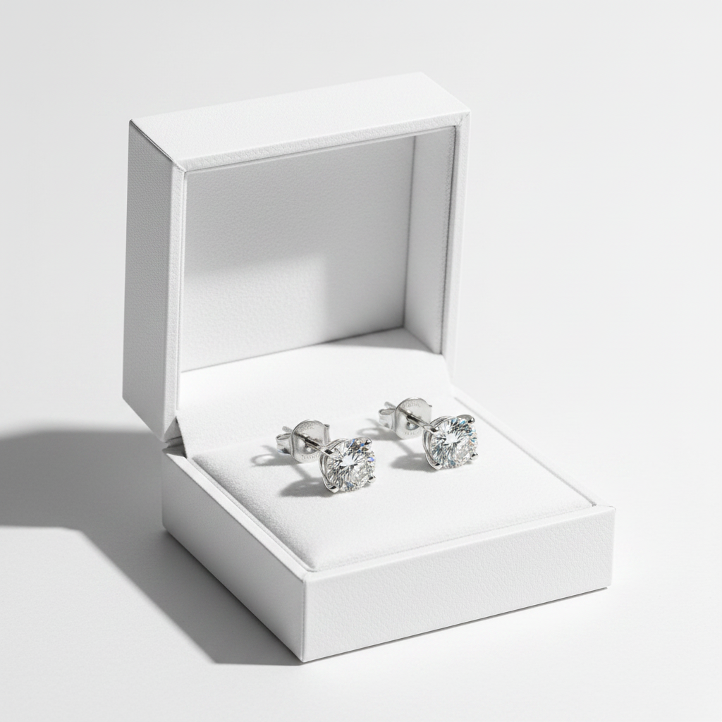 The Bloomsbury Diamond Stud Earrings — Gift Box Showcase