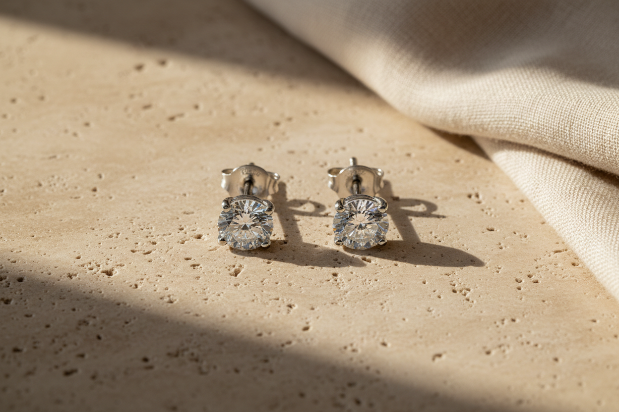 The Bloomsbury Diamond Stud Earrings — Lifestyle