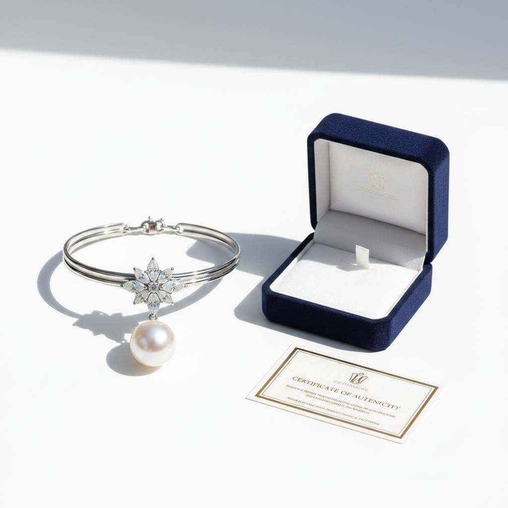 The Greenwich Pearl & Marquise Diamond Choker — Packaging