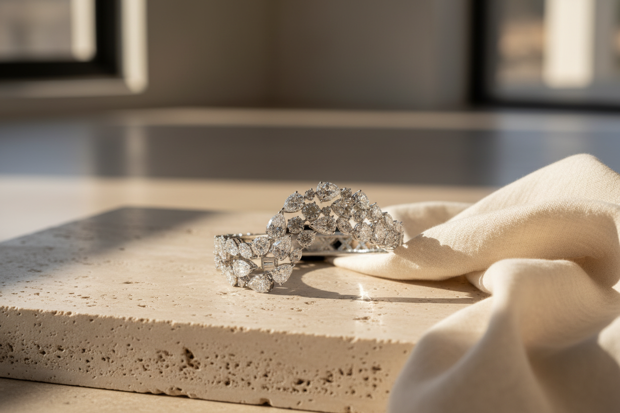 The Notting Hill Multi-Shape Diamond Bracelet — Lifestyle