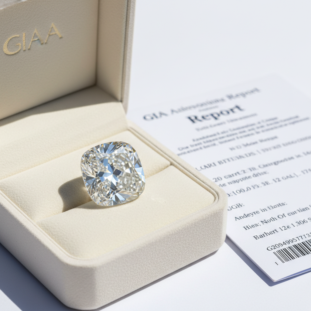 Zenith Cushion Cut Diamond – Box & GIA Certificate